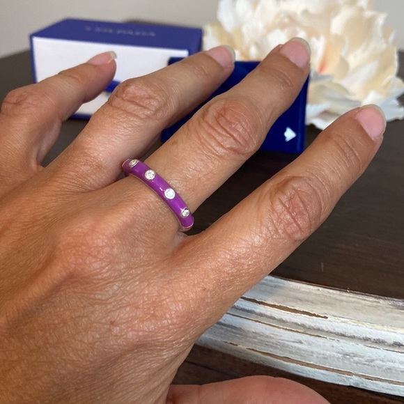 Silpada True Colors Ring Sterling Silver Crystals Purple Size 7 - Picture 6 of 6